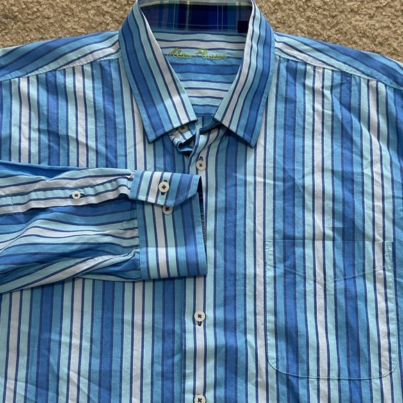 Alan Flusser Men’s XXL Long Sleeve Striped Button Down Shirt - Picture 7 of 7